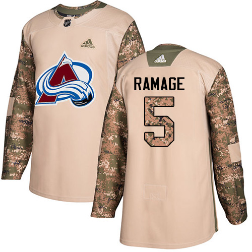 Adidas Avalanche #5 Rob Ramage Camo Authentic Veterans Day Stitched NHL Jersey